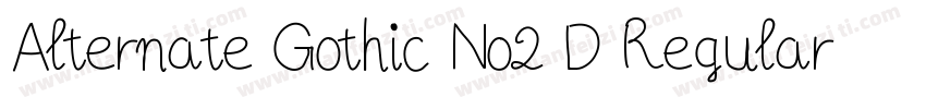 Alternate Gothic No2 D Regular字体转换